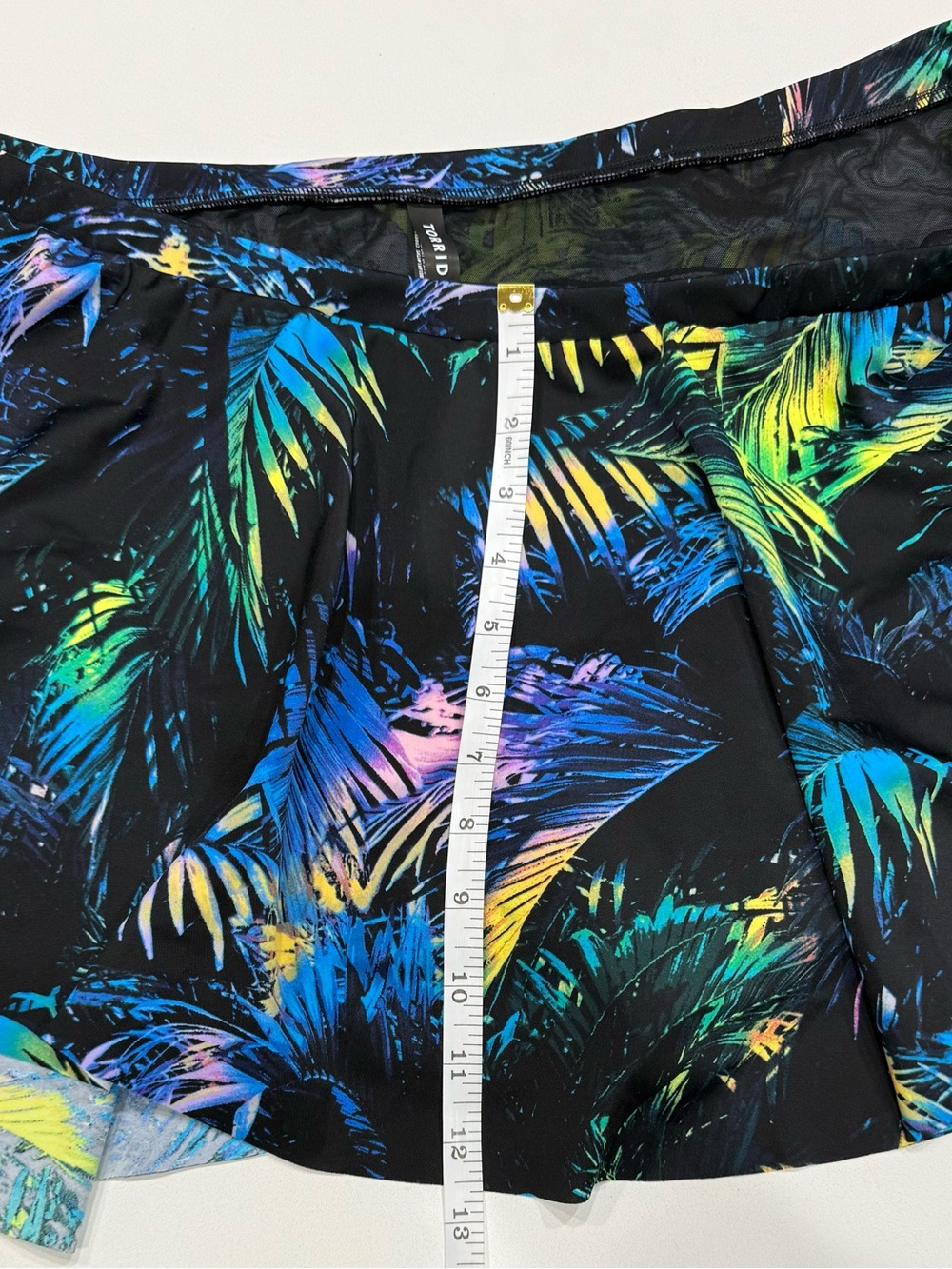 Torrid Women’s Plus Size 3 Tropical Shadows Floral Print swim suit  Skort - Picture 4 of 7